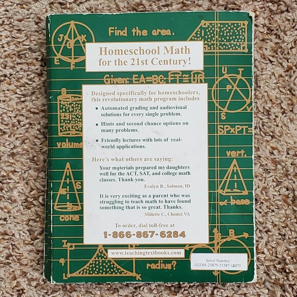 Teaching Textbooks Geometry Set of 12 CDs with Automated Grading - Picture 4 of 4